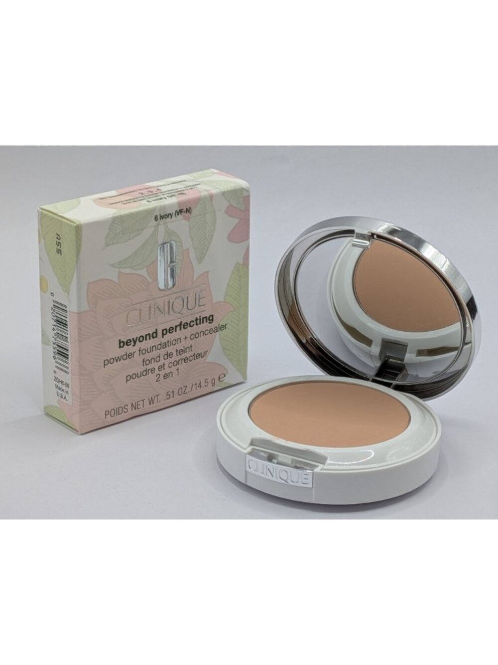 Clinique Beyond Perfecting Powder Foundation + Concealer 06 Ivory Full Size New